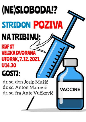 Plakat udruge STRIDON: TRIBINA pod naslovom: (Ne) sloboda!?